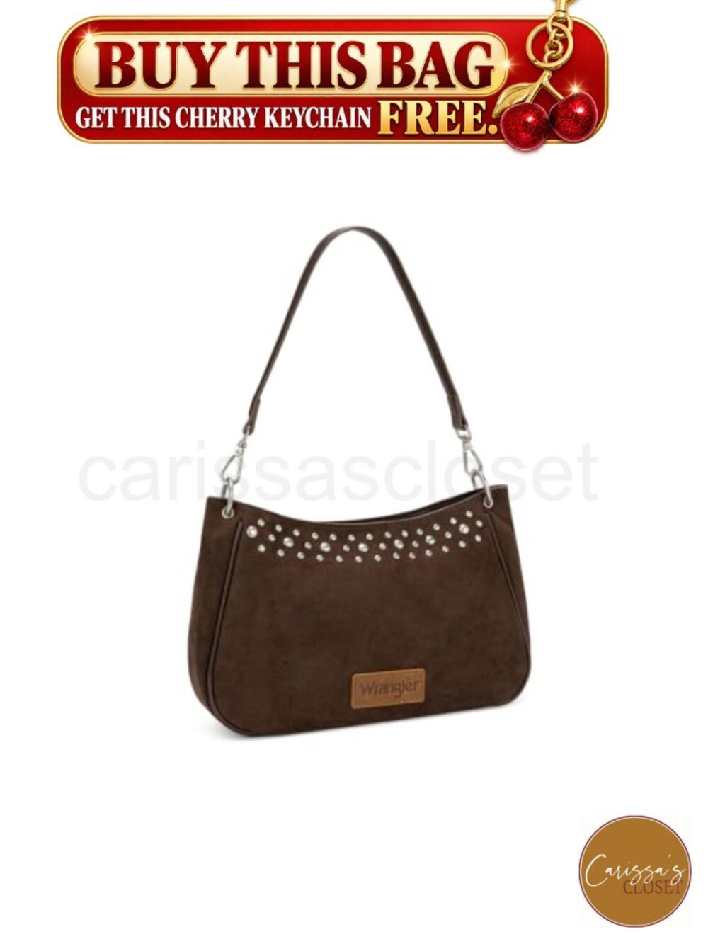✨Montana West Faux Suede Studded Hobo Shoulder Bag Crossbody Purse